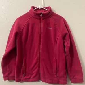 Girls Columbia Vibrant Pink Fleece Outerwear size XL 18/20